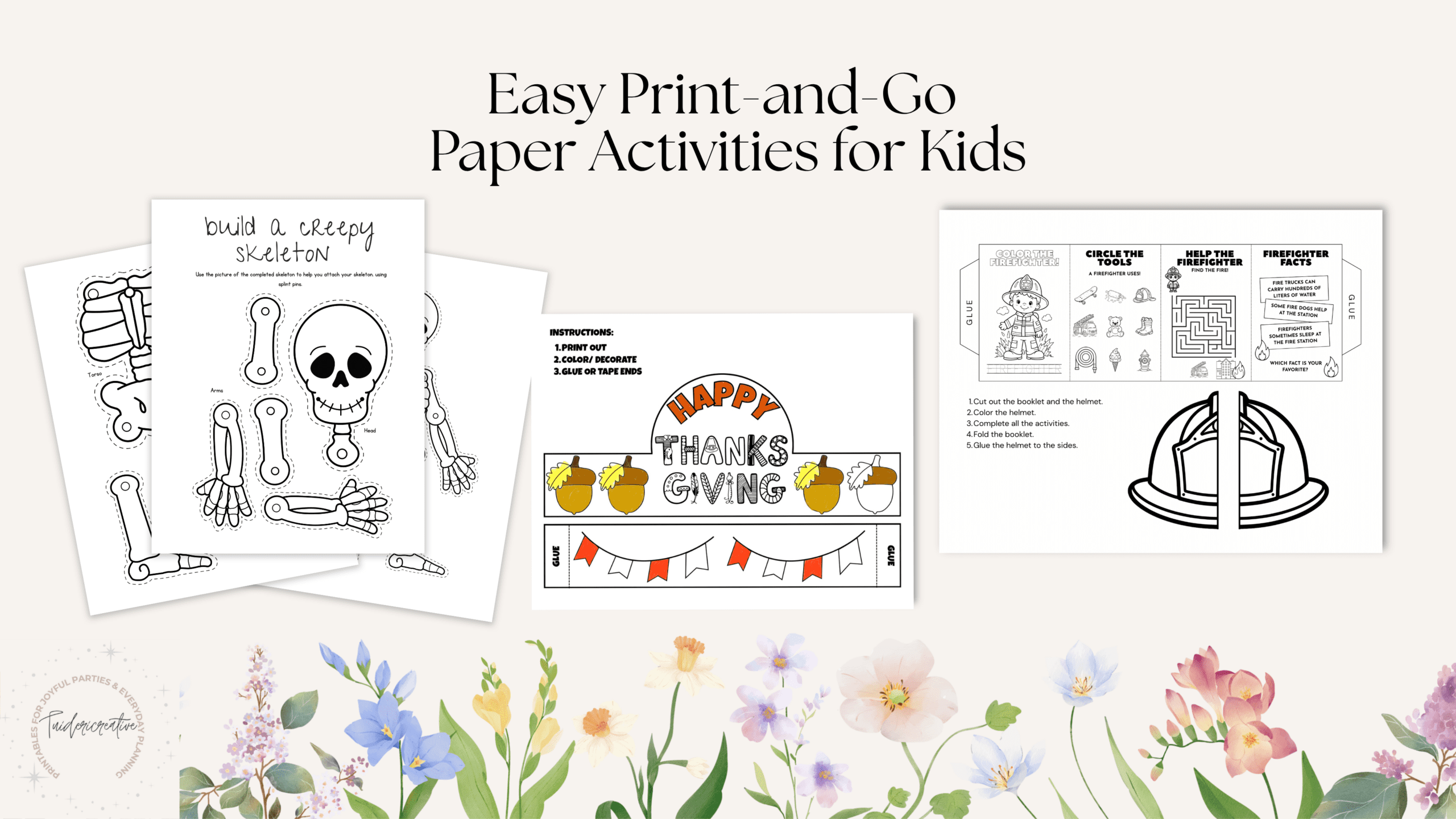 Easy Print-and-Go Printable Paper Activities for Kids
