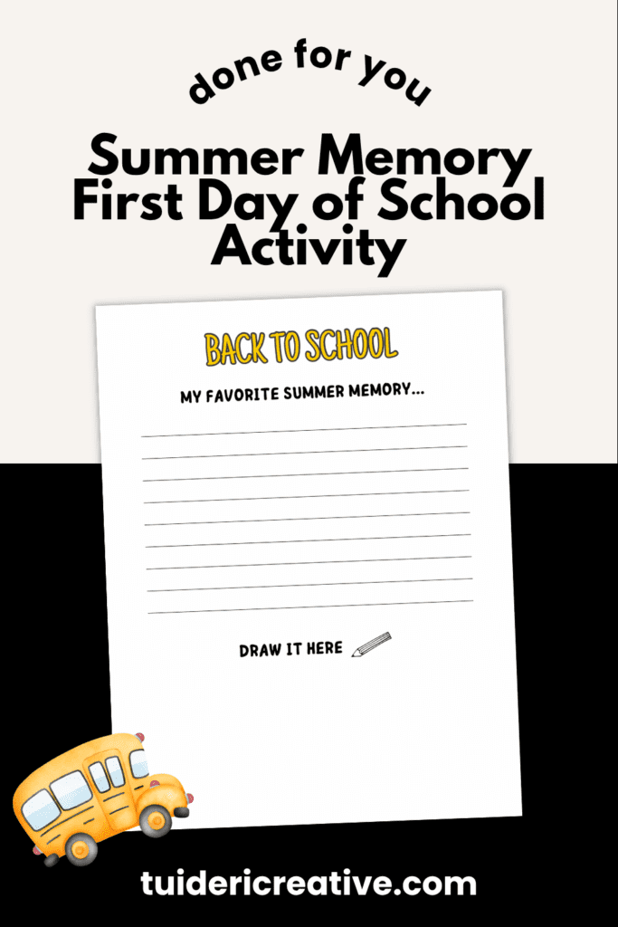 Back to school summer memories