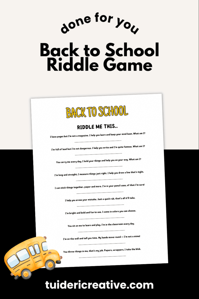 back to school riddles