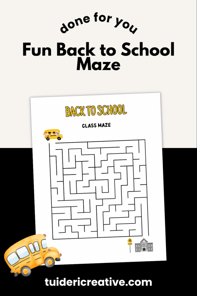 back to school maze