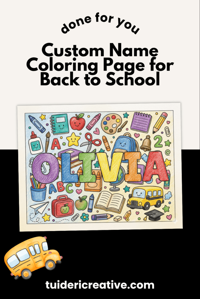 custom name coloring sheet