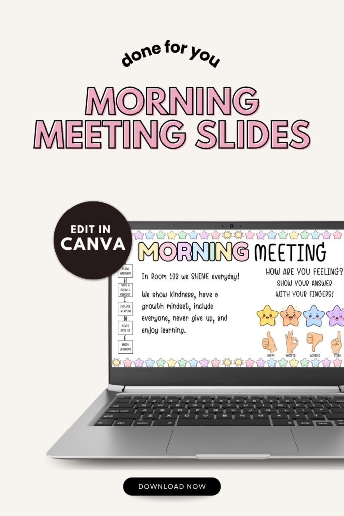 Morning meeting kindergarten slides