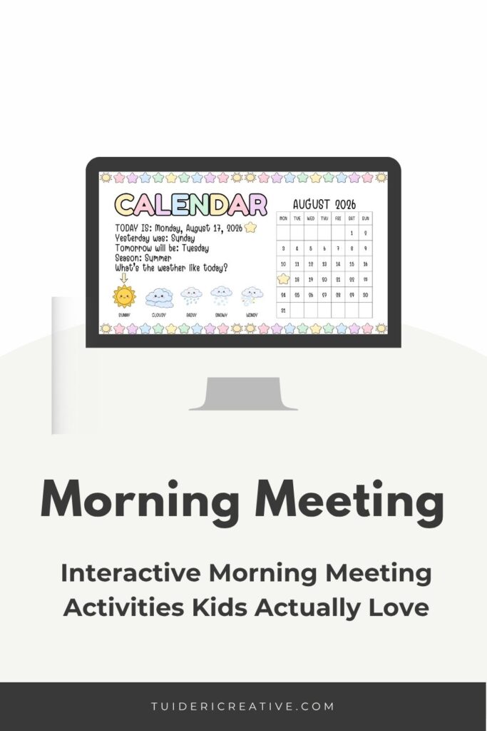 Morning meeting kindergarten slides