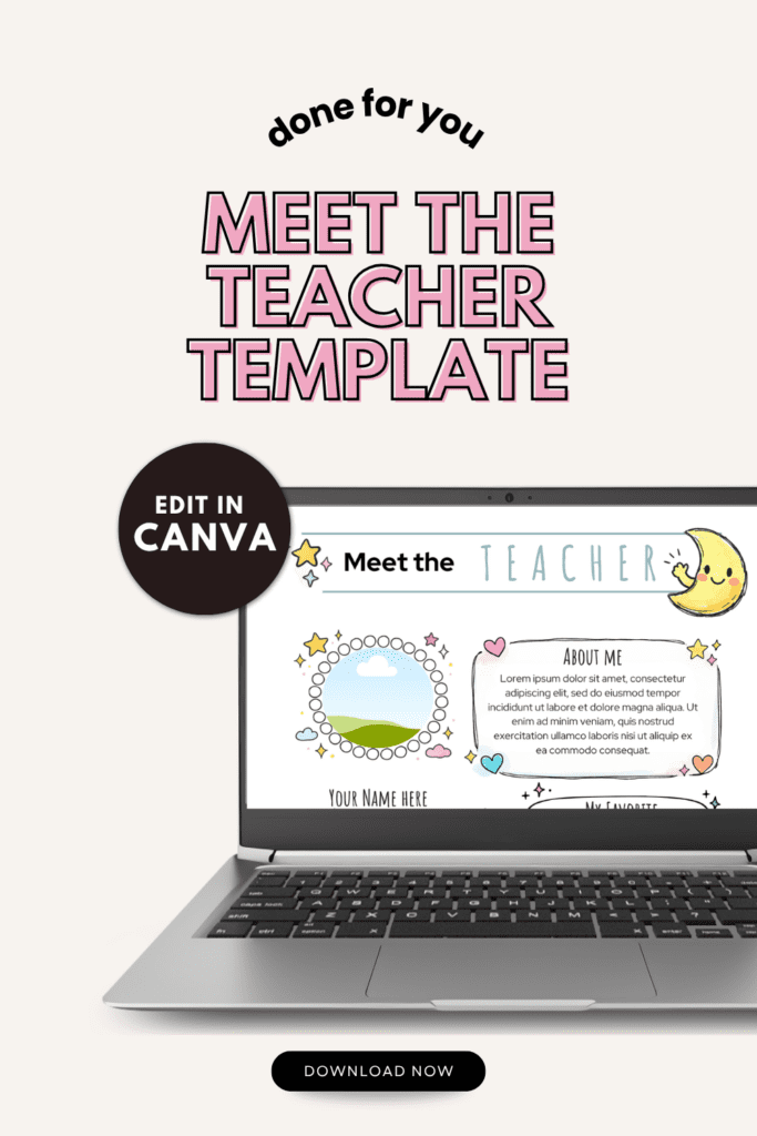 meet the teacher template canva