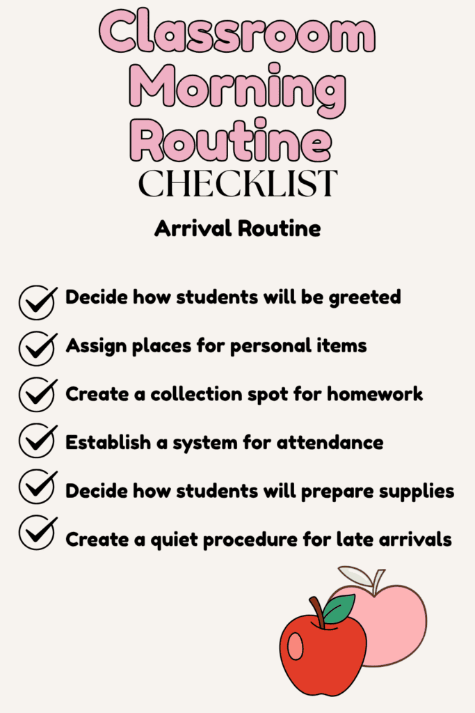 classroom morning routine