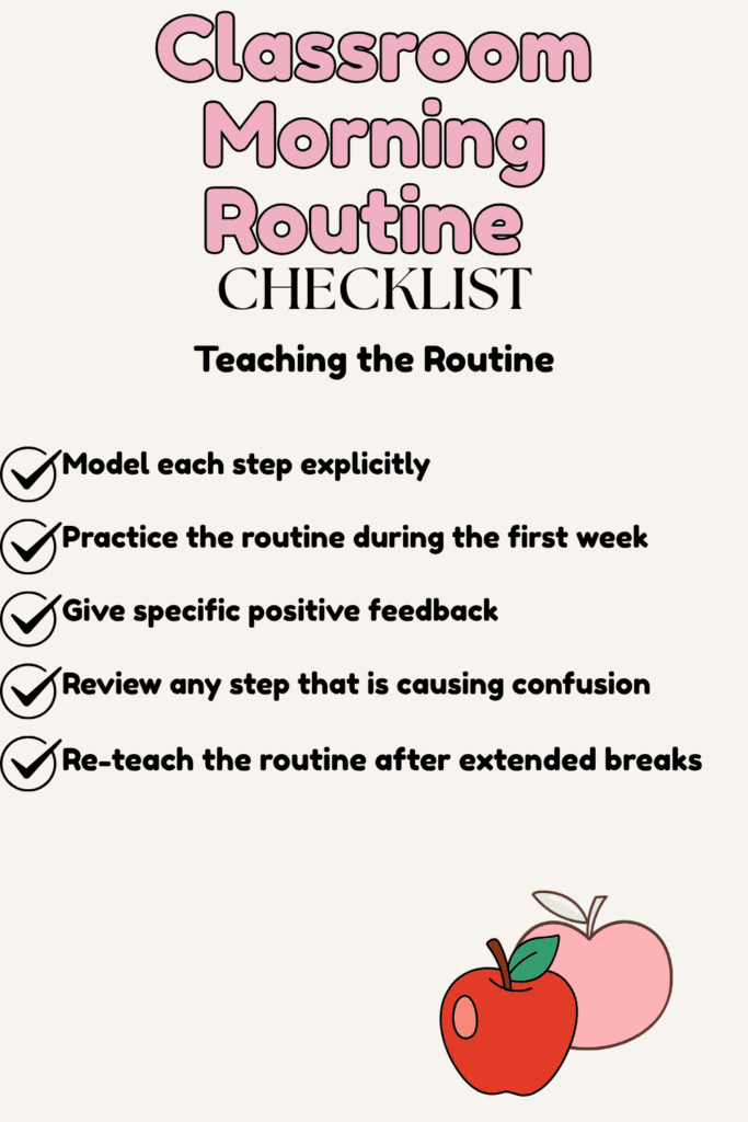 classroom morning routine