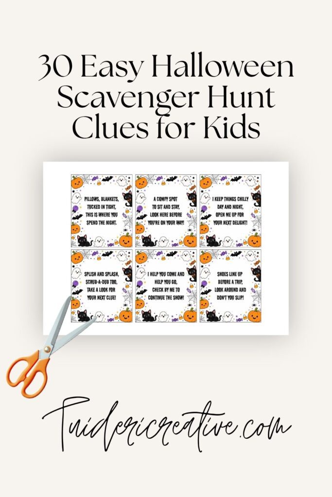 halloween scavenger hunt clues for kids