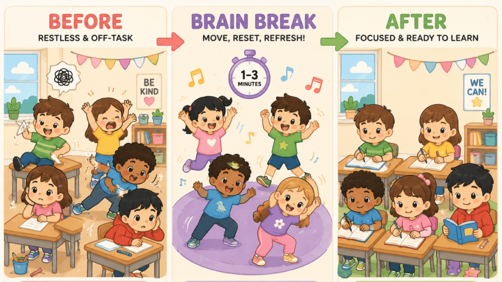 Brain breaks for kindergarten