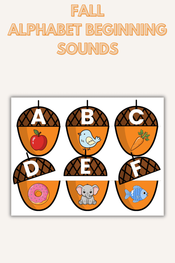fall alphabet beginning sounds