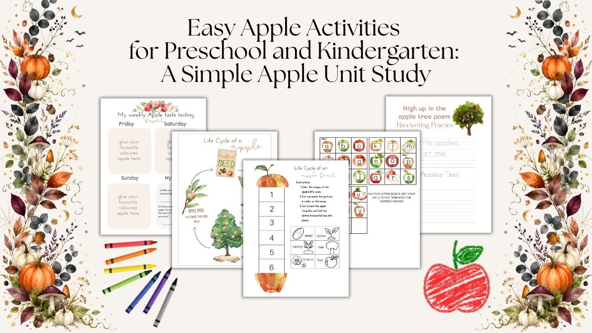 apple activities for preschool and kindergarten